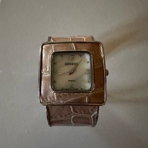 Geneva quartz women’s bangle bracelet watch - dusty pink